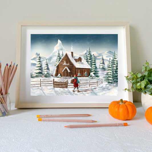 Affiche - Chalet d'hiver